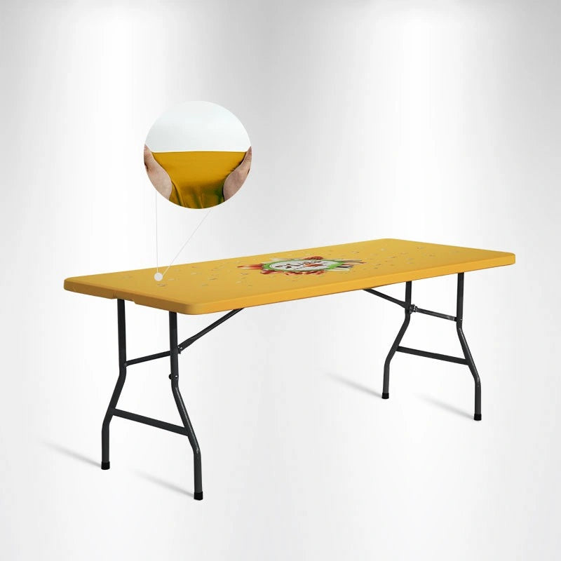 Stretch fabric Square Table Topper for professional tabletop branding