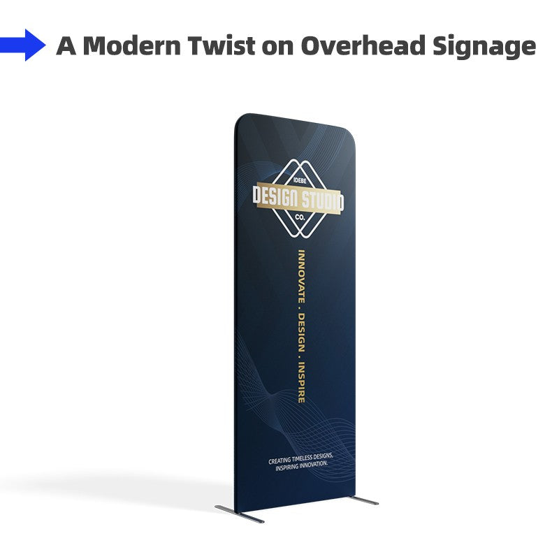Magnetic Straight Fabric Banner Stand - Flame-Retardant 240g Tension Fabric