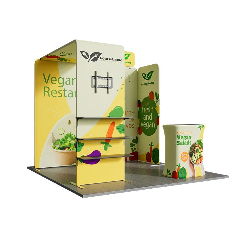 Complete 10x10ft trade show booth kit B3 layout for trade shows