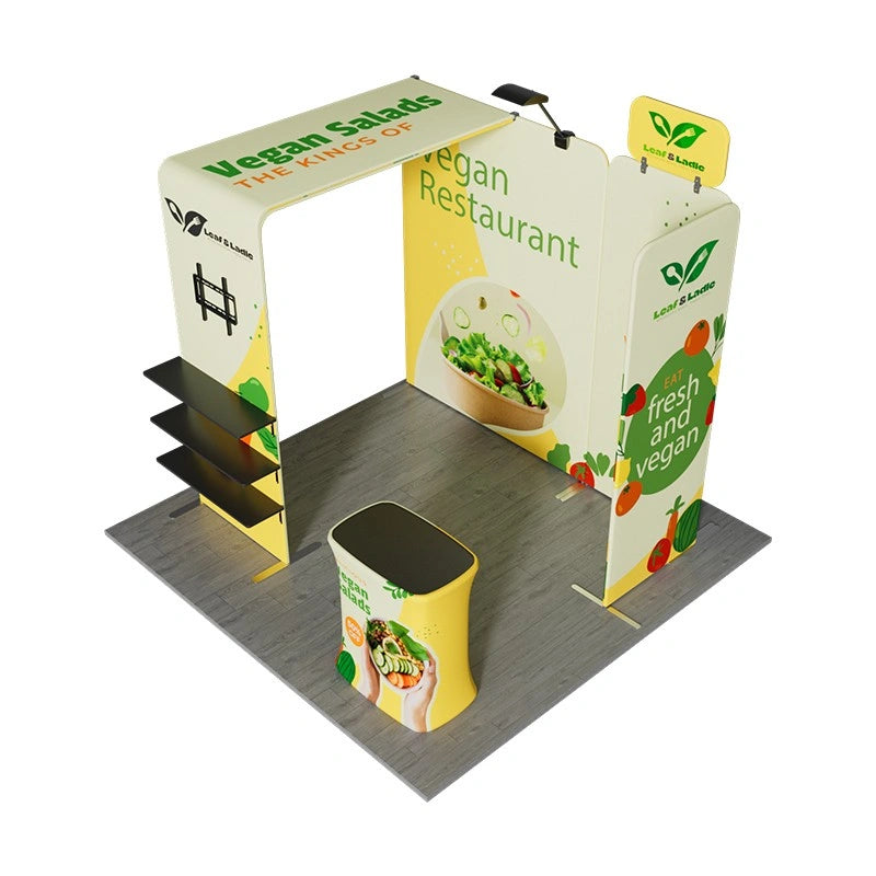 Modular 10x10ft trade show booth kit B3 with fabric displays