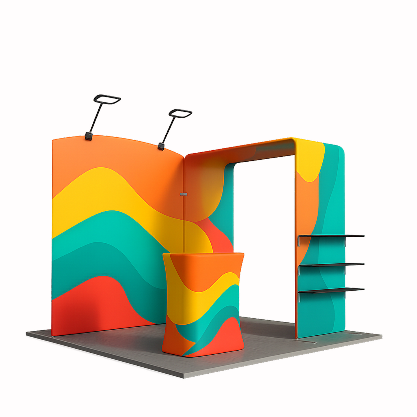 10x10ft Trade Show Booth Kit - C3 Flame-Retardant 240g Tension Fabric