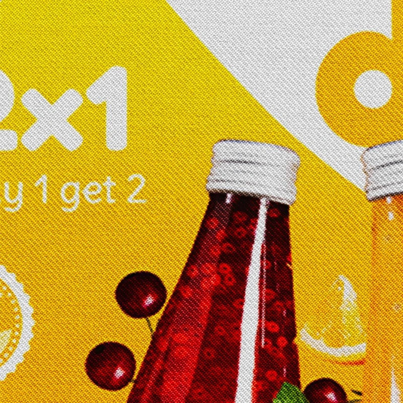 Portable 10x10 exhibition booth kit with wrinkle-free tension fabric graphics