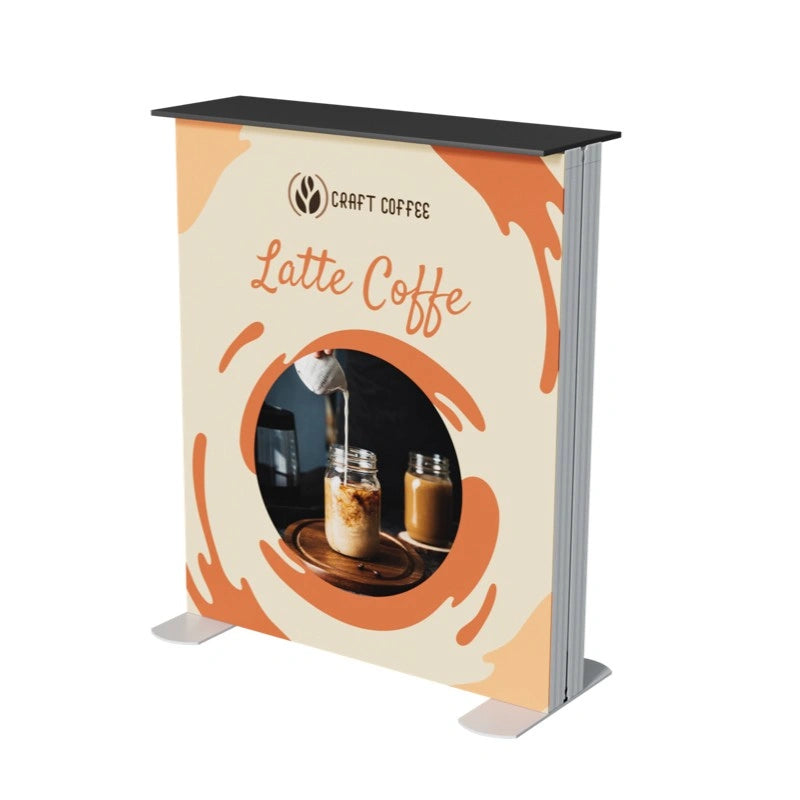 Flame-retardant 240g tension fabric used in 10x10 trade show display system