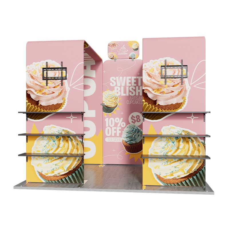 10x10ft Trade Show Booth Kit - C1 Flame-Retardant 240g Tension Fabric