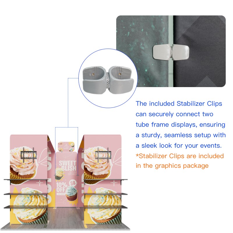 10x10ft Trade Show Booth Kit - C1 Flame-Retardant 240g Tension Fabric