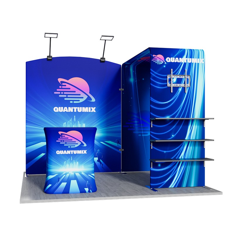 10x10ft Trade Show Booth Kit - C3 Flame-Retardant 240g Tension Fabric