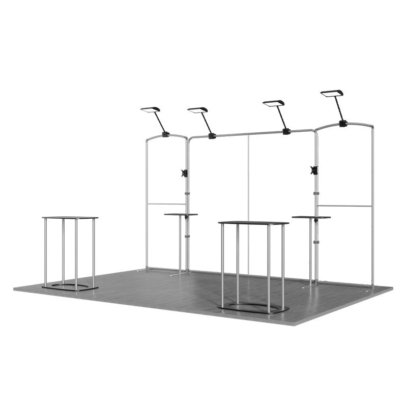 Wide layout of A1 trade show booth designed for effective branding and visibility