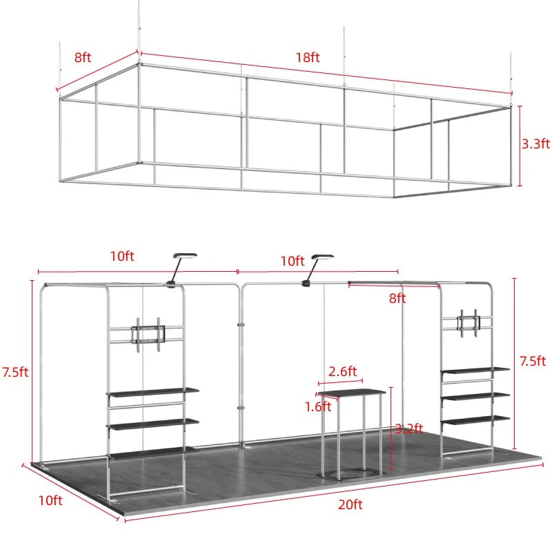 Complete A1 trade show booth package with custom branding for exhibition events