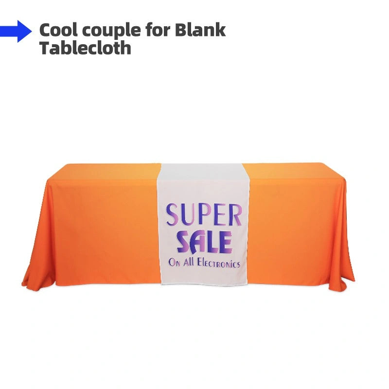 Premium polyester table runner designed for exhibitions, conferences, and promotional events.