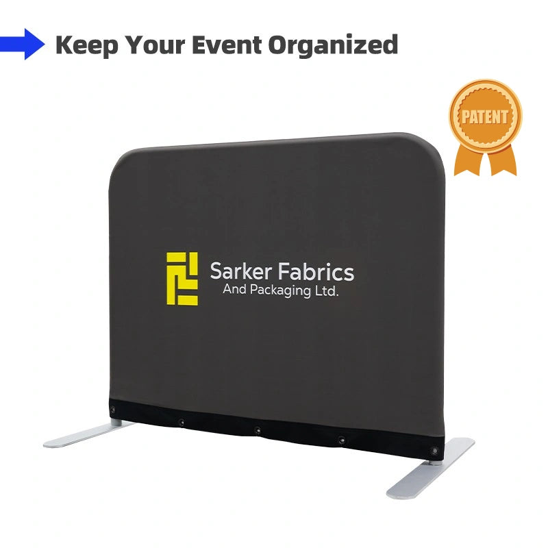 Portable crowd control barriers for events, exhibitions, and public gathering spaces