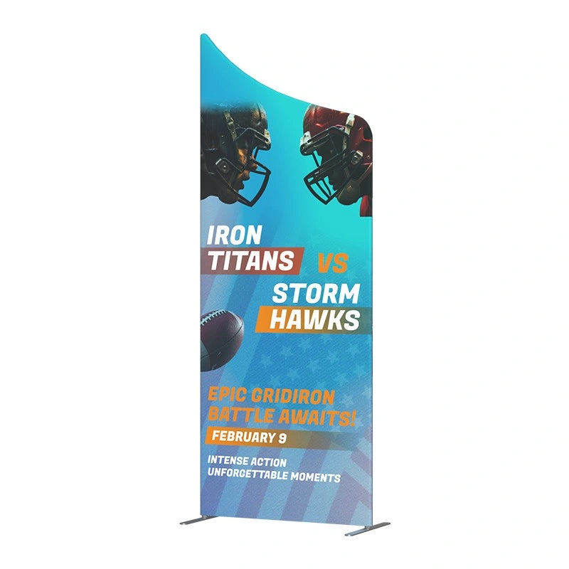 PrintMyExpo 10x10ft Trade Show Booth Kit B14 with custom graphics for clean, balanced exhibition displays
