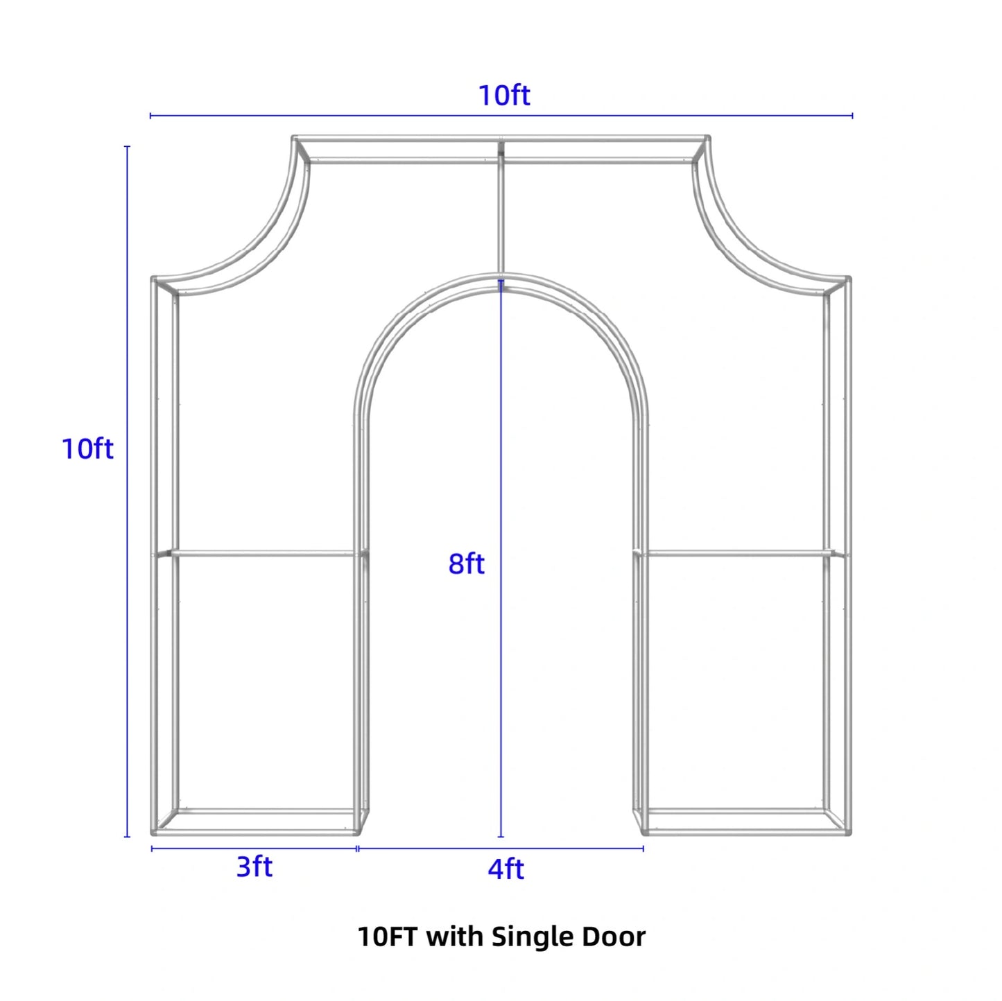 Reusable 3D Triumphal Arch Backdrop with aluminum frame and custom graphics for recurring events and activations