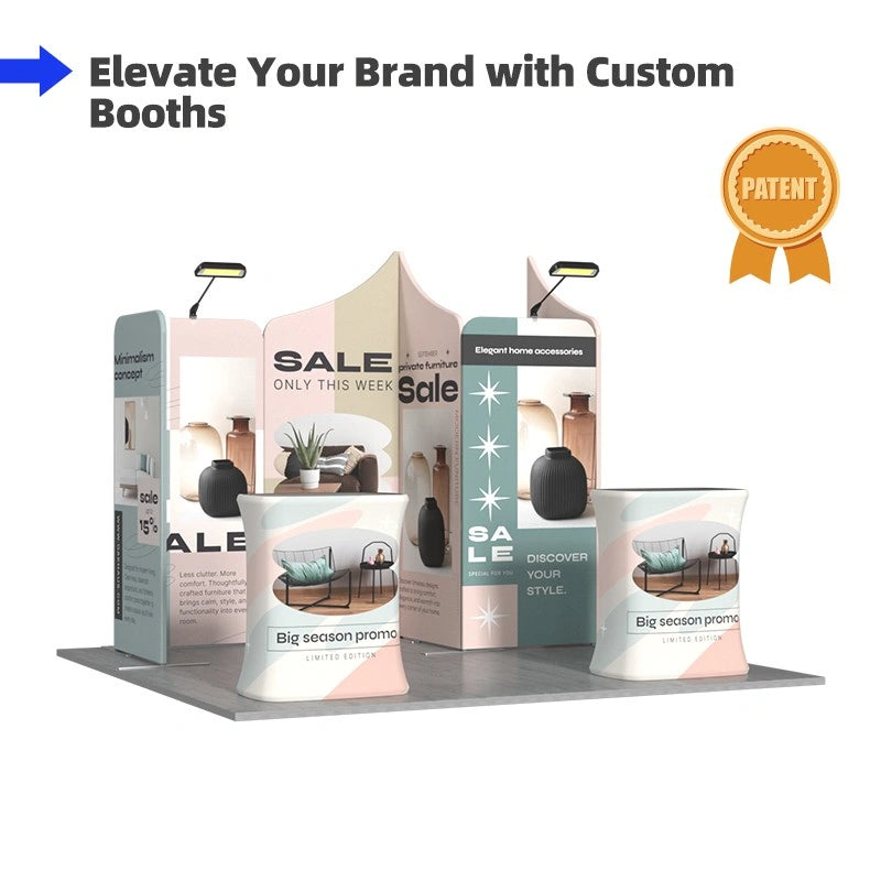Portable 10x10 Trade Show Booth Kit B7 designed for trade shows, conferences, and business events.