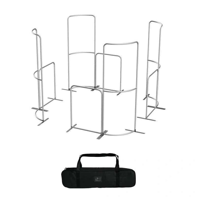 Magnetic fabric banner stand panels connected with MagLock system