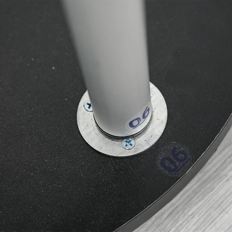 Custom event display pedestals arranged at graduated heights for modern product and decorative presentations