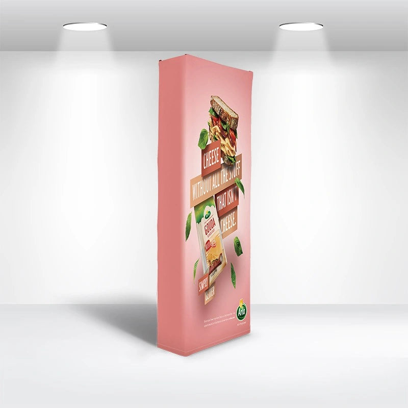 High-resolution straight fabric popup display printing