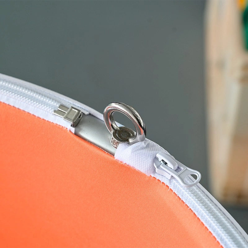 Portable square hanging sign with carry bag
