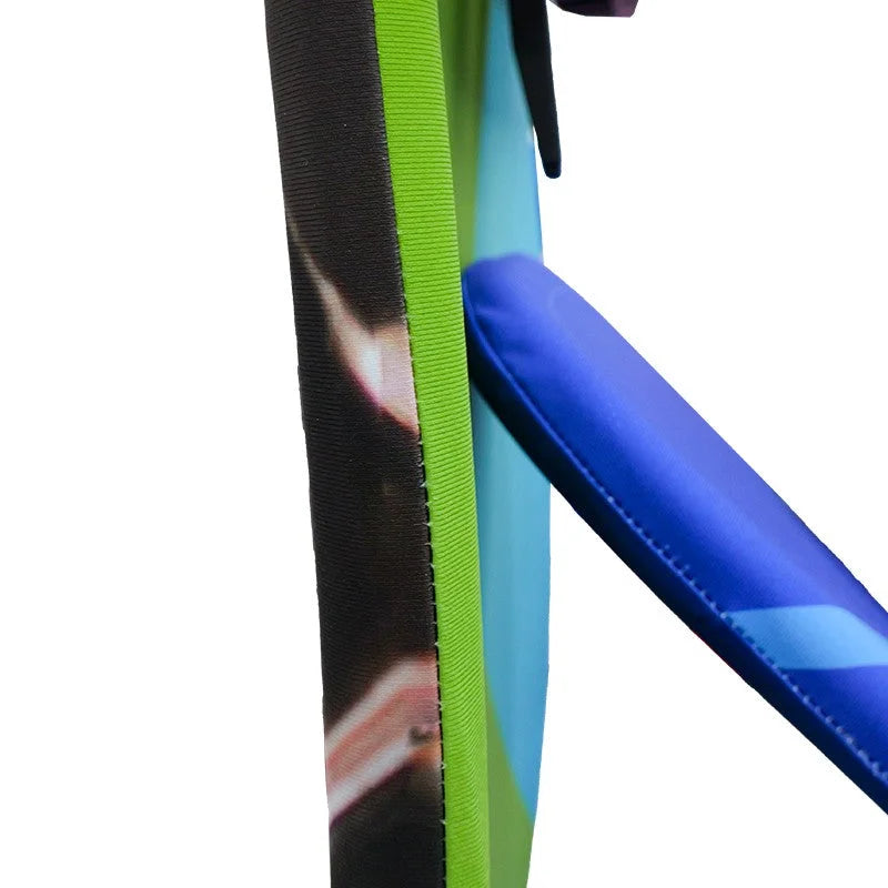 Custom tension fabric literature stand with space-saving vertical design