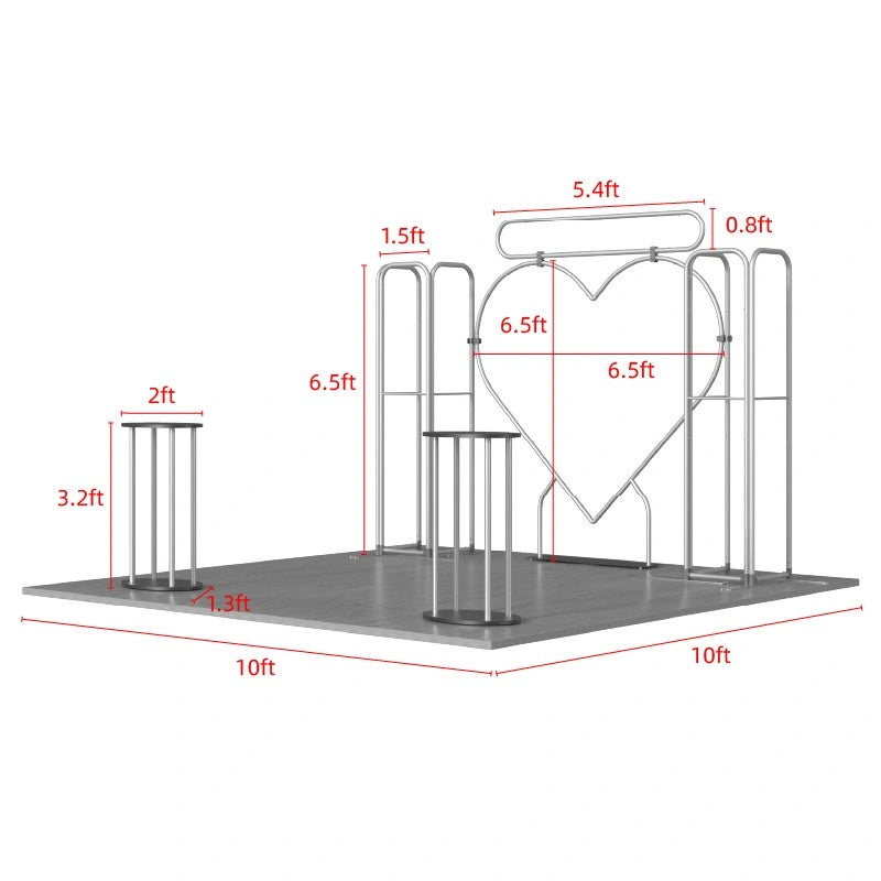 Business exhibition booth D5 featuring layered display components for stronger visual brand impact