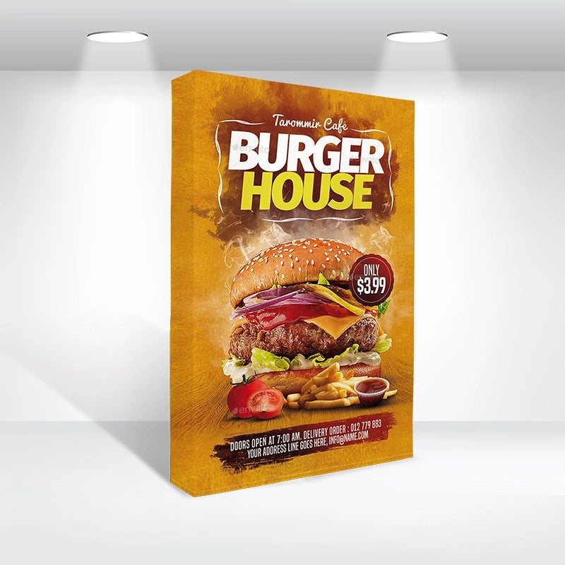 Straight fabric popup display backdrop for events