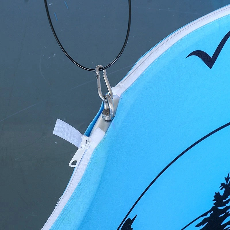 Creative cloud shaped hanging sign for high-impact booths