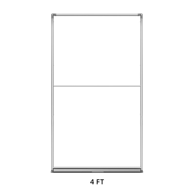 Back view of premium fabric banner stand with zipper closure