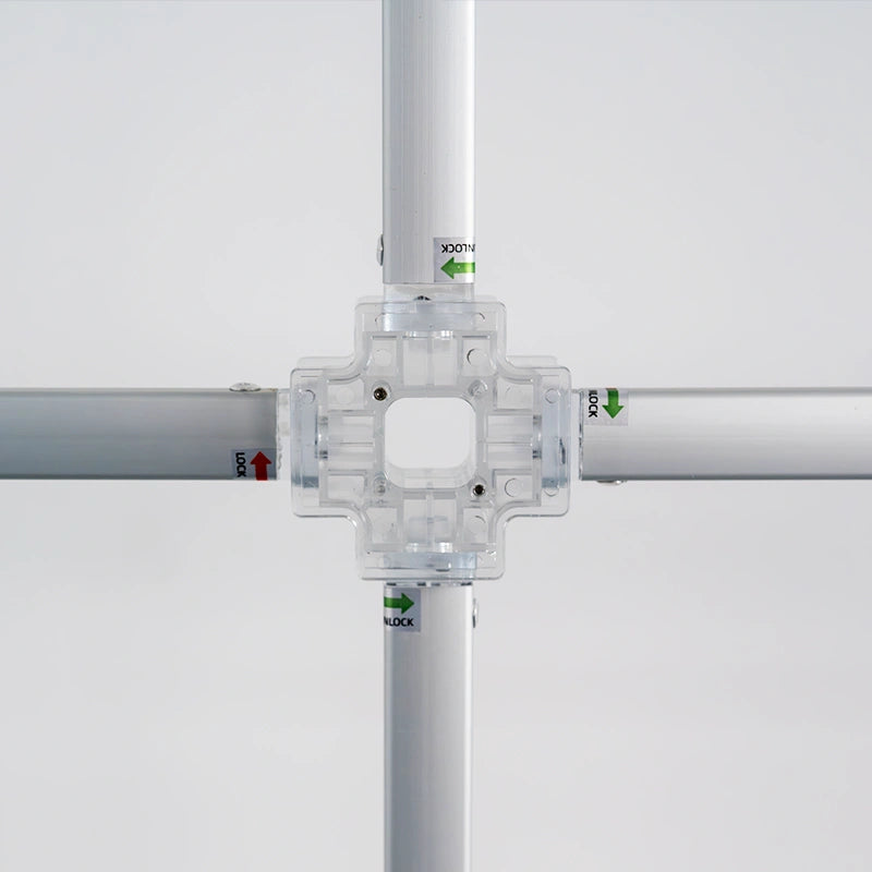 Aluminum frame cross connector for 16.4x8.2ft SEG Light Box with quick-lock system by printmyexpo