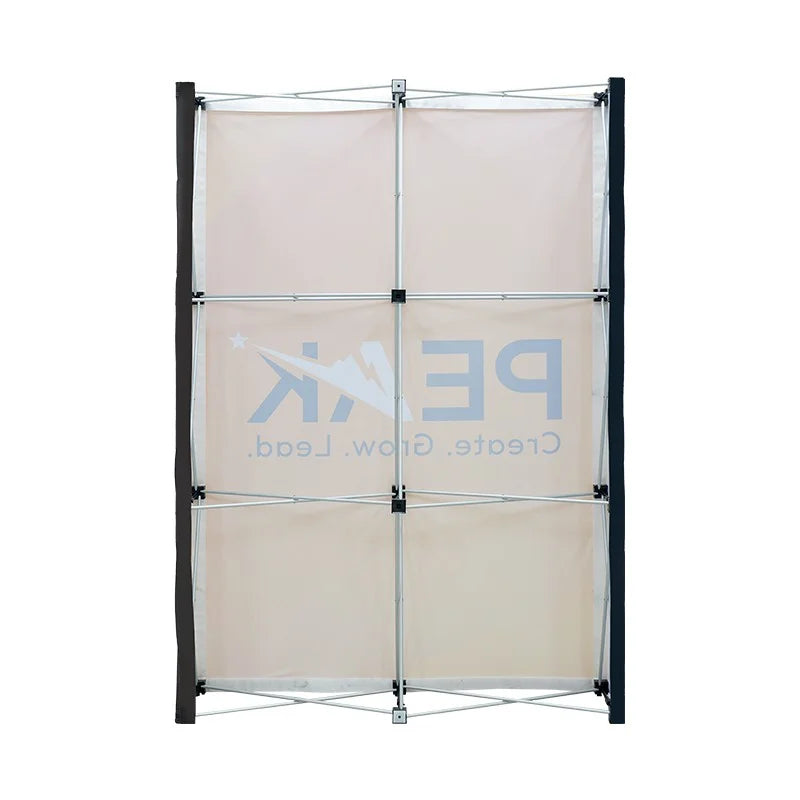 Single-sided fabric pop up backdrop with lightweight aluminum frame for professional events