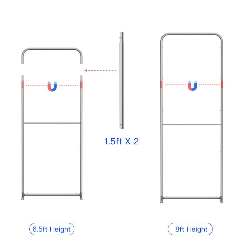 Magnetic Straight Fabric Banner Stand - Flame-Retardant 240g Tension Fabric
