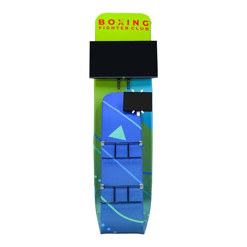 Multimedia literature display stand for trade shows and exhibitions