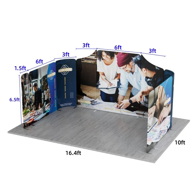 Retail branding magnetic fabric backwall display