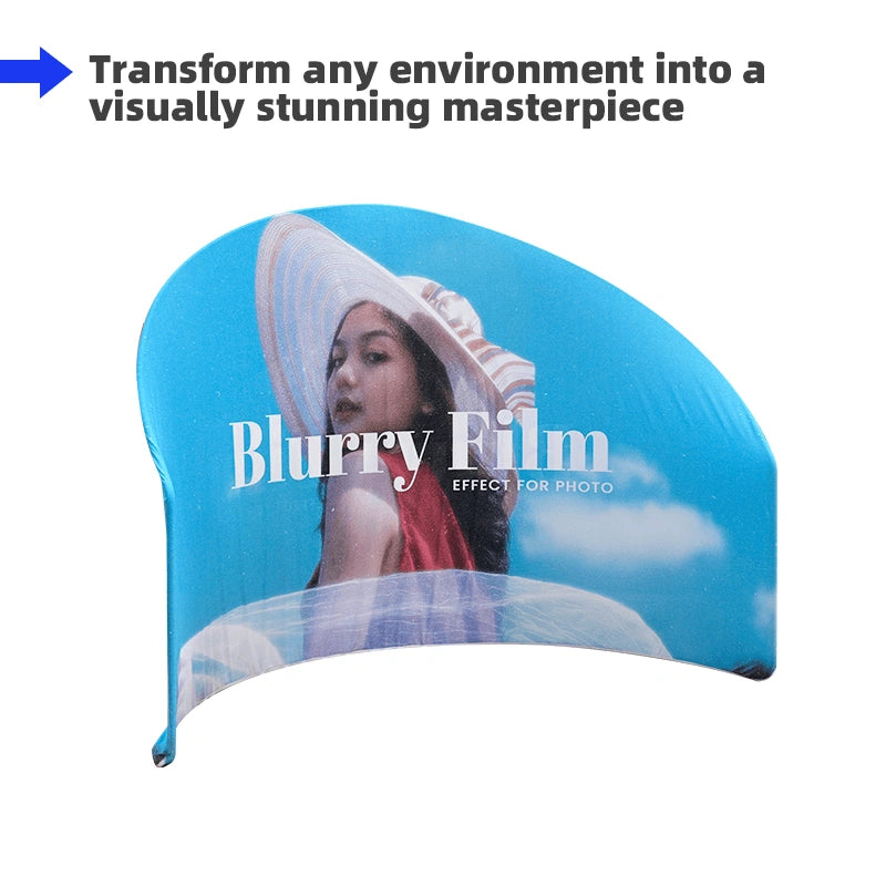 A-Frame Vision Board Backdrop Stand with vibrant custom fabric graphic freestanding dream wall display for home and coaching studio
