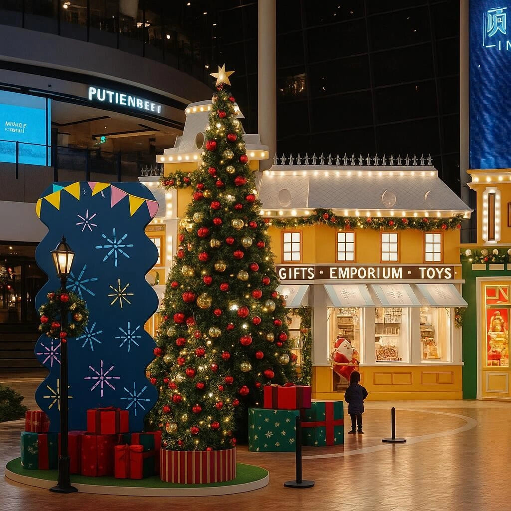 Custom printed party backdrop with 240g tension fabric display