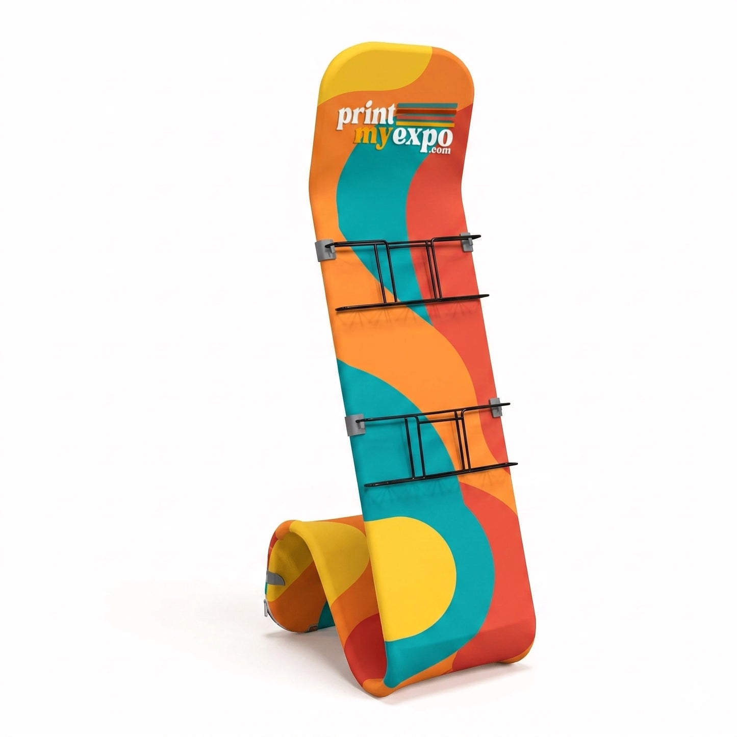 S-Shaped literature stand for brochure and catalog display
