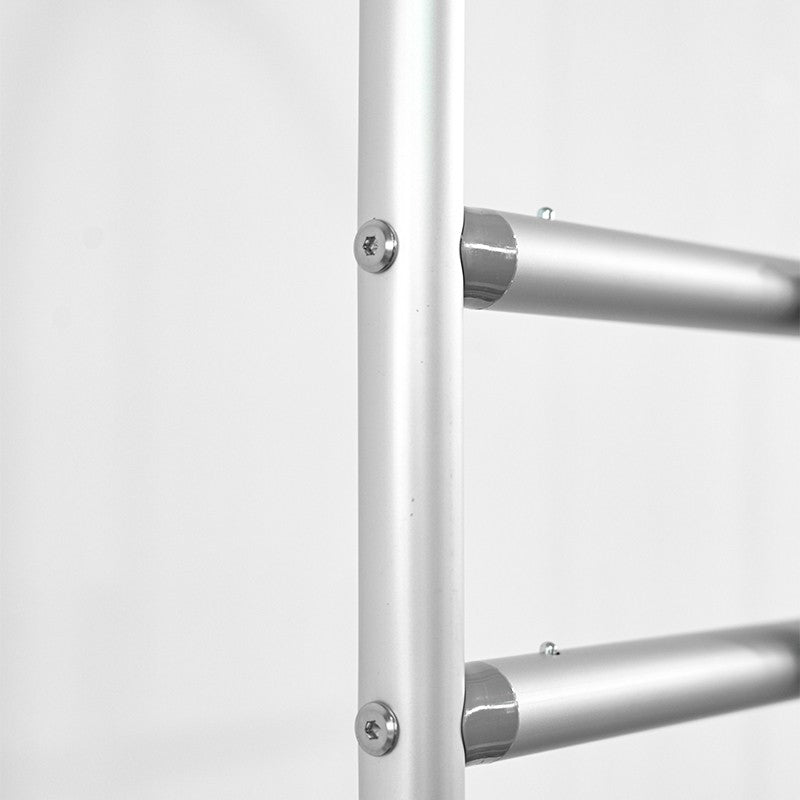 Inverted J Curved Tension Fabric TV Stand