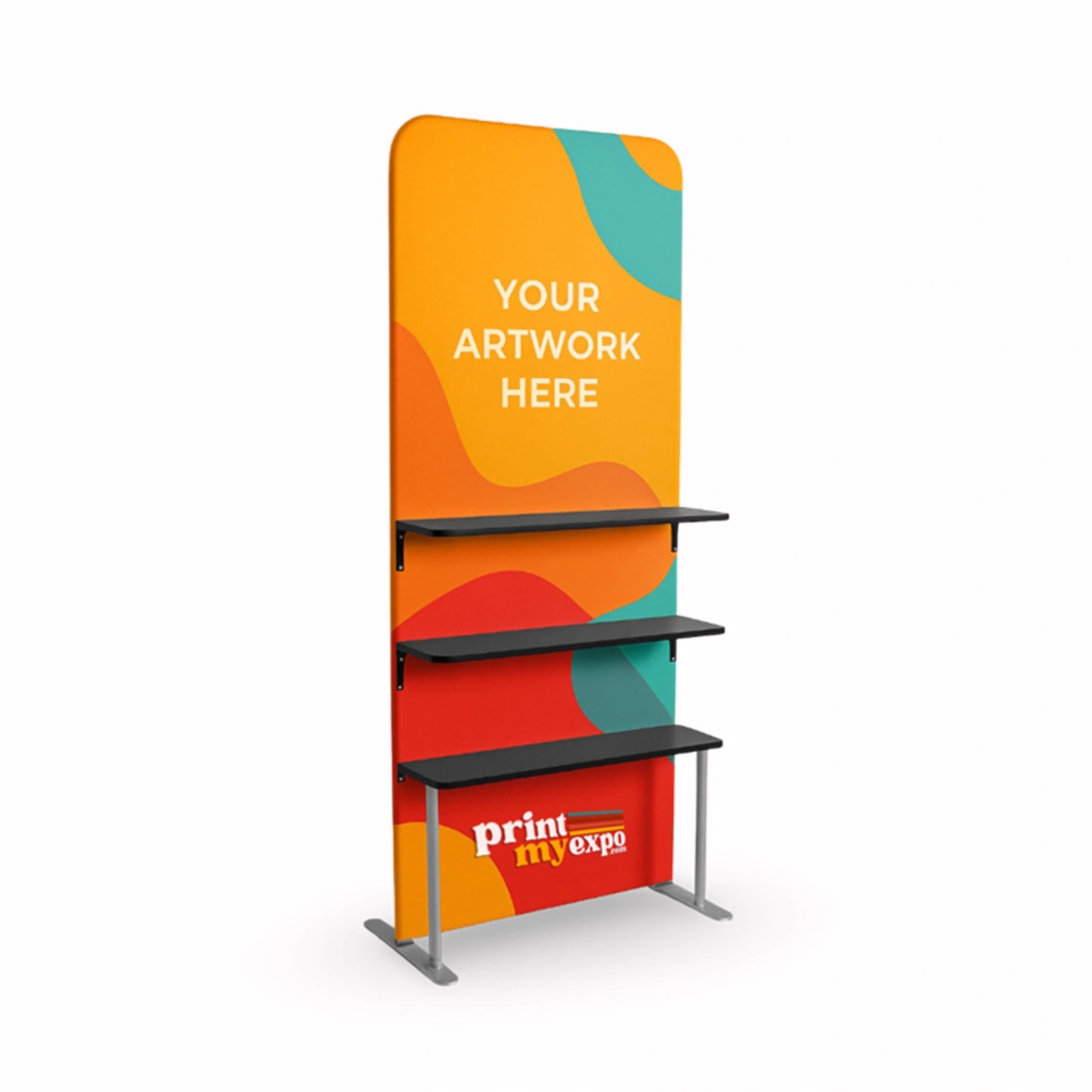Tension fabric display rack for trade shows and exhibitions