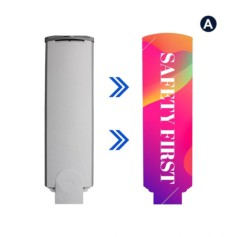 Branded security gate cover suitable for trade shows and events