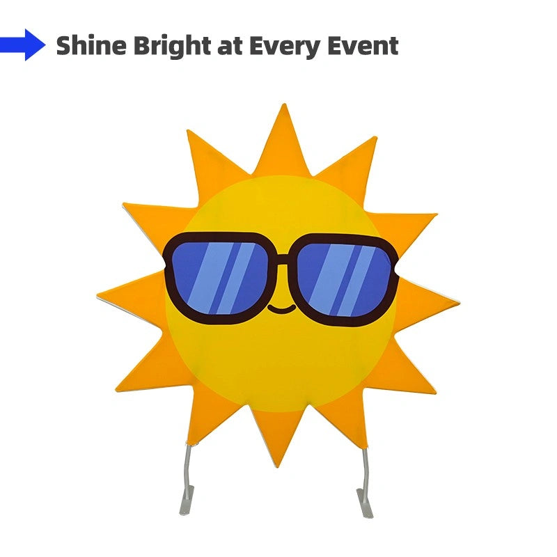 Flame-retardant 240g tension fabric sun shaped backdrop display