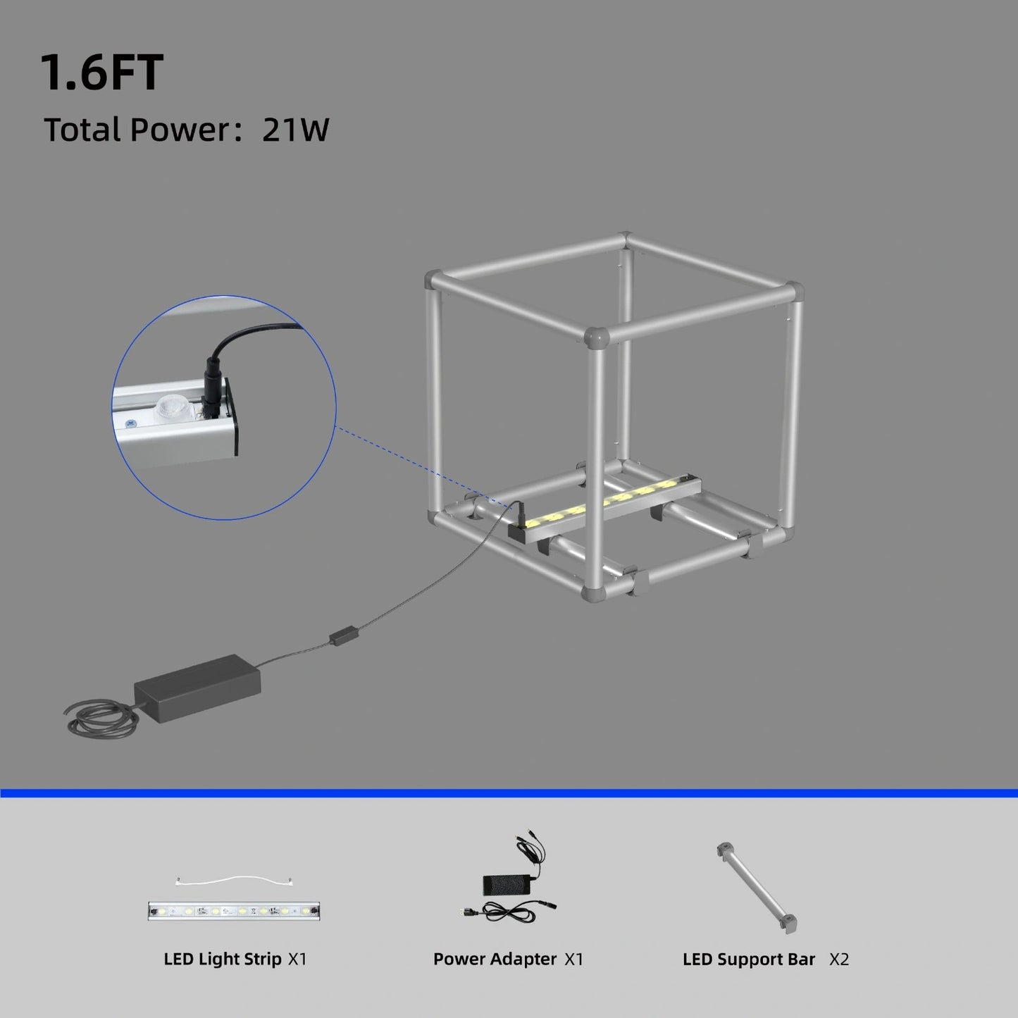 Backlit tension fabric cube display for exhibition environments