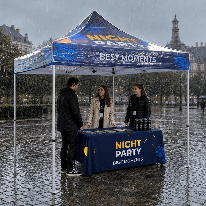 Transparent Canopy Cover providing rain protection with clear visibility