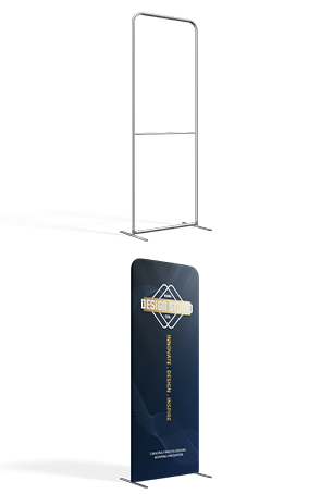 Magnetic Straight Fabric Banner Stand - Flame-Retardant 240g Tension Fabric