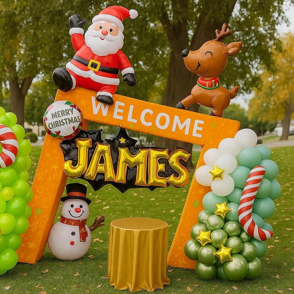Custom 3D event arch wall with smooth tension fabric finish for stages, celebrations, and promotional events.