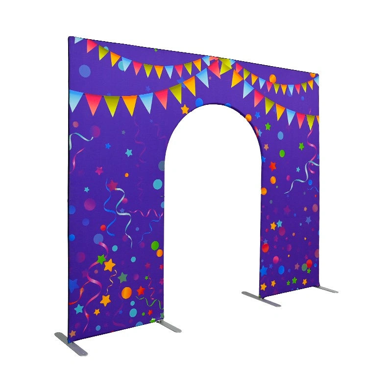 Open Door Arch Backdrop creating a walk-through entrance for weddings, parties, and memorable event photo areas