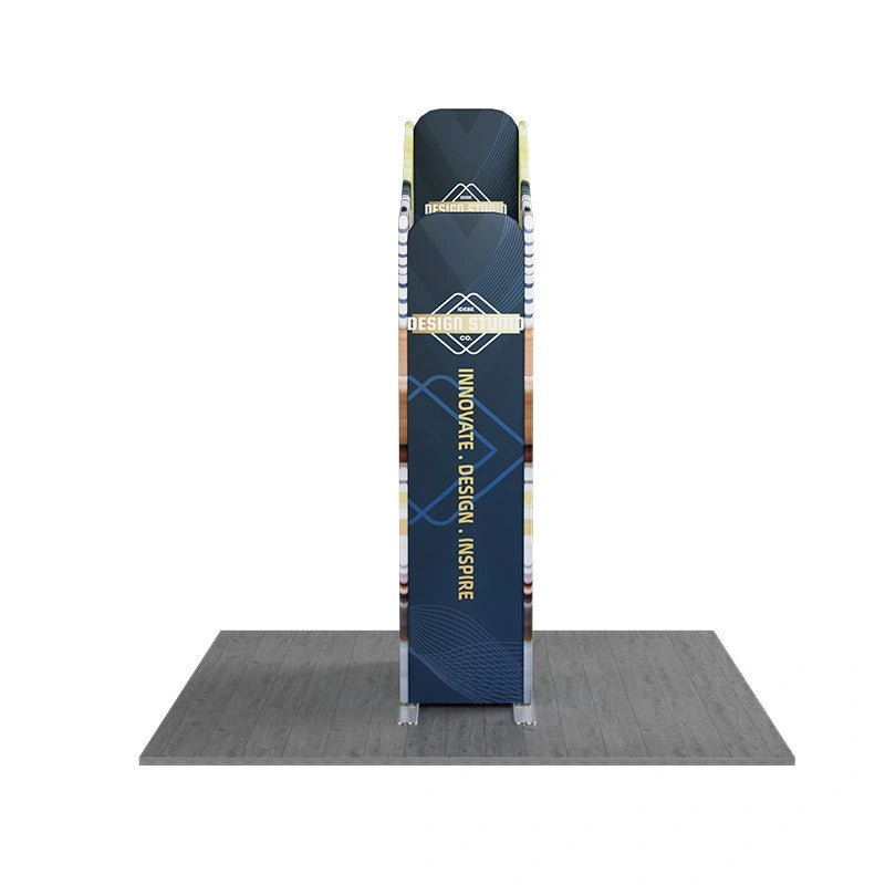 Magnetic EZ tube fabric banner stand setup