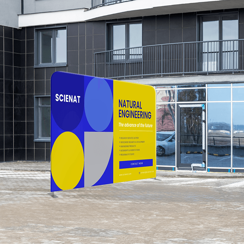 Straight Tension Fabric Display (Round Corners)