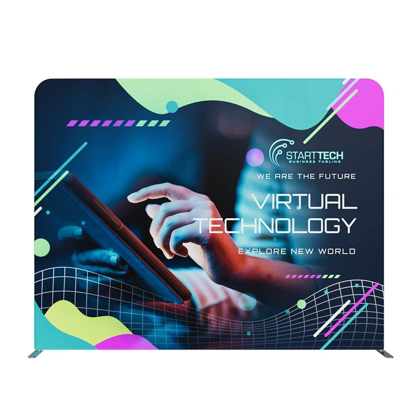 10x10 trade show display kit with square counter for visitor engagement, product samples and marketing materials