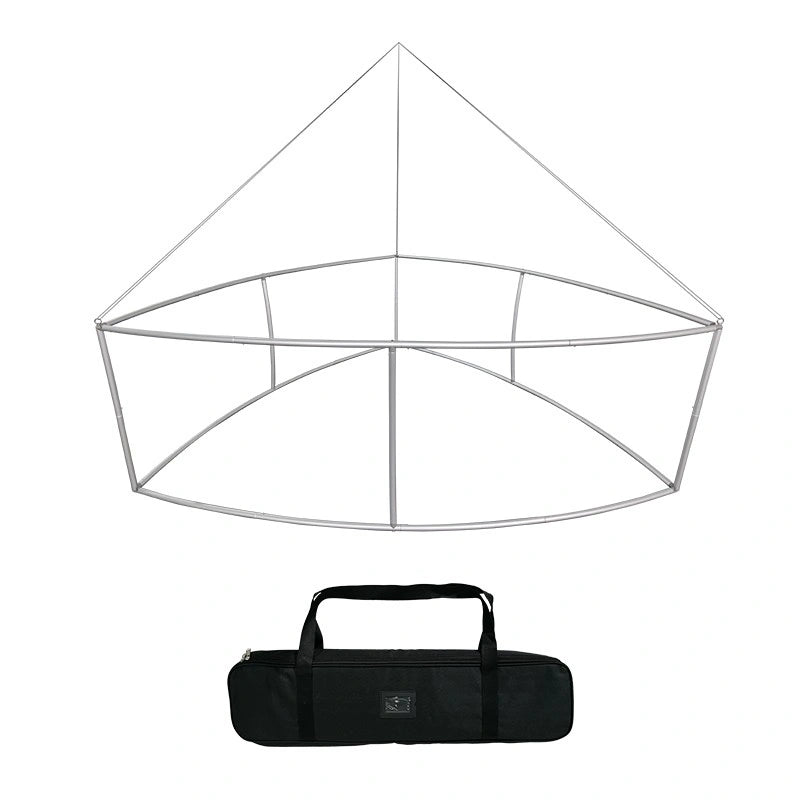 Lightweight aluminum curved triangle hanging sign