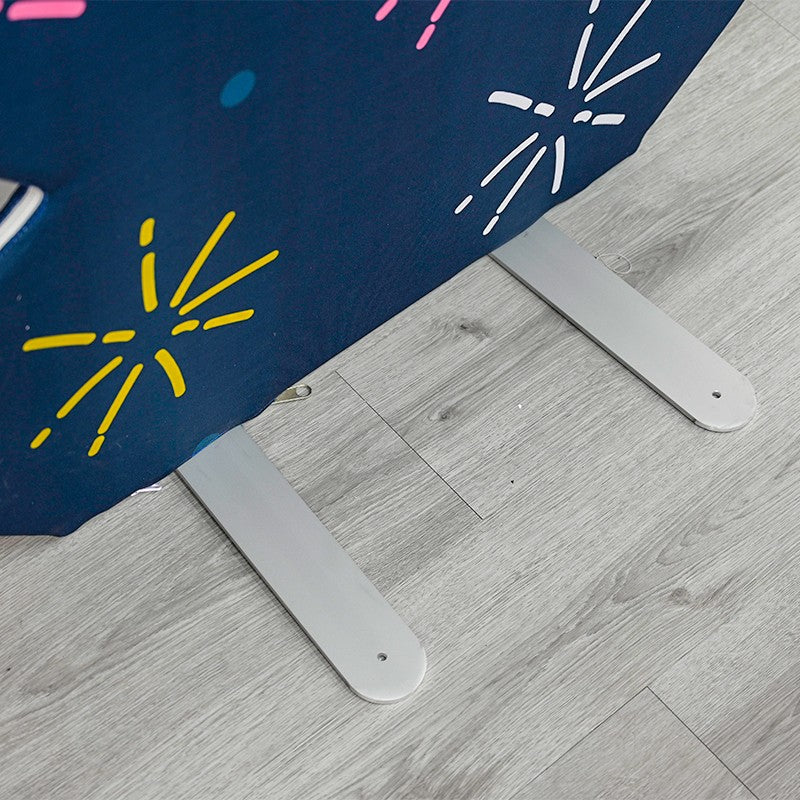 Corrugated Spring Stand Party Backdrop Decor - Flame-Retardant 240g Tension Fabric