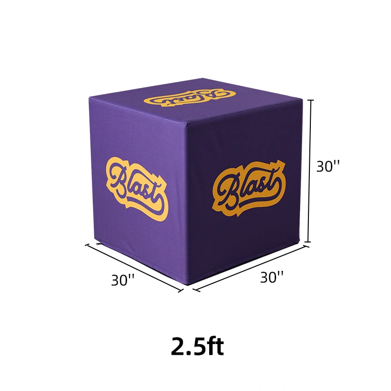 Modular 3D cube display with customizable graphic surfaces