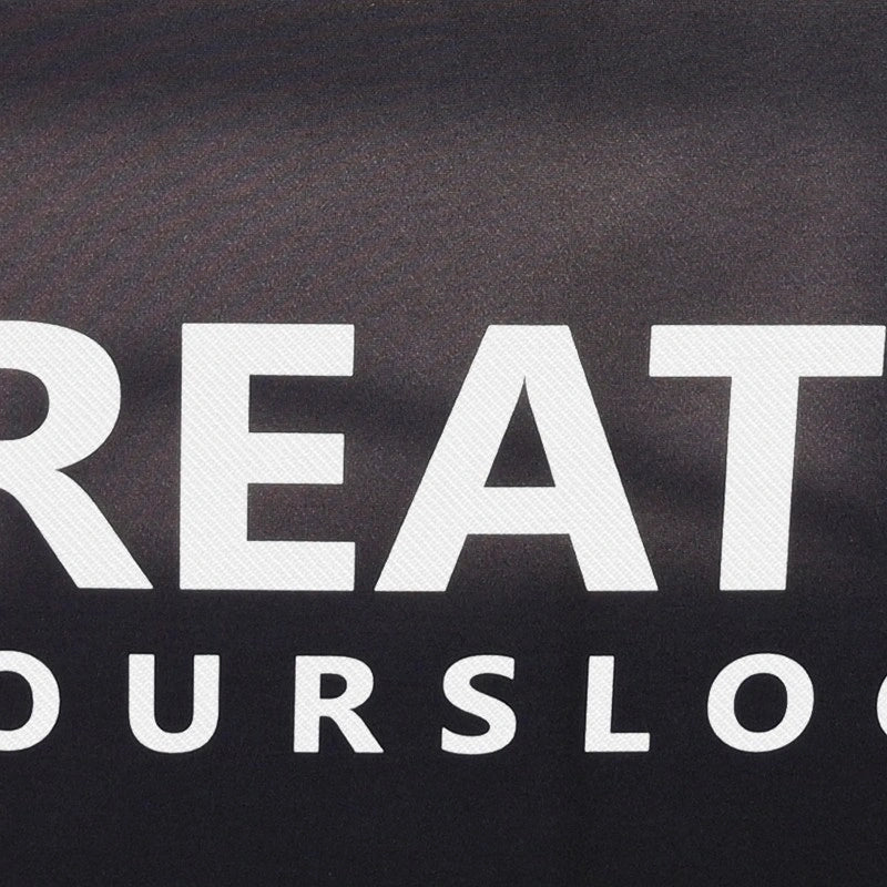 High-visibility rectangle hanging sign for exhibitions